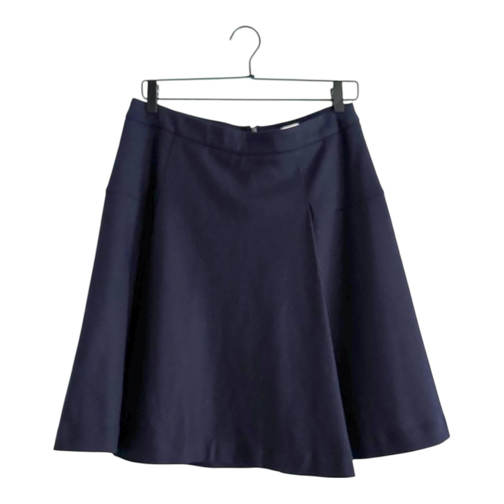Atea Oceanie Navy Blue Flared A-Line Mini Skirt Women Size 40 / US 8 Minimalist